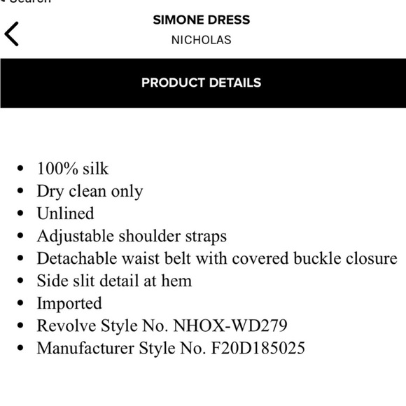 NICHOLAS Brown Satin Dress - Picture 4 of 4